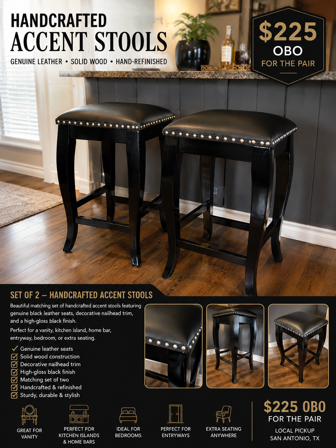 Restored Accent Stools