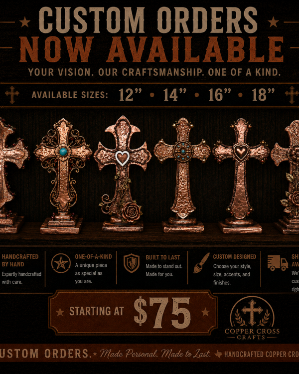 Handcrafted Copper Crosses