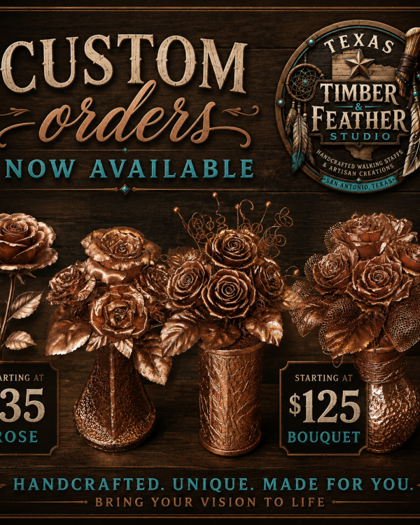 Handcrafted Copper Roses and Bouquets