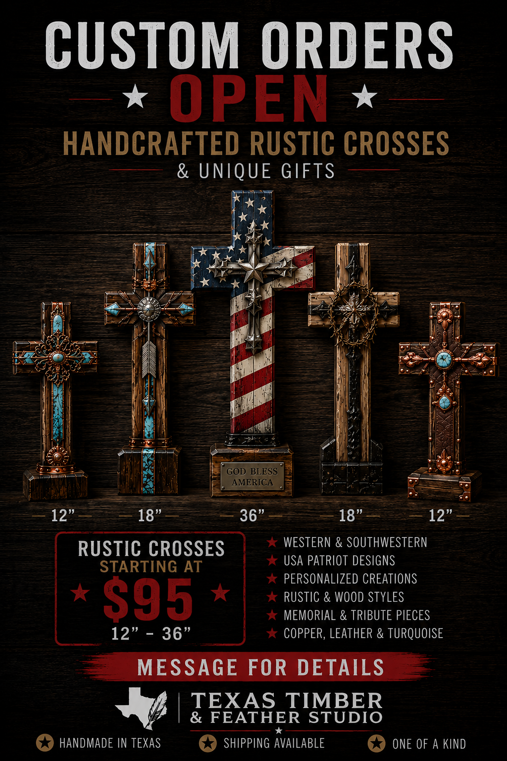 Handcrafted Custom Crosses
